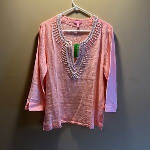 NWT ✨STUNNING ✨Lilly Pulitzer 100% Linen blouse!